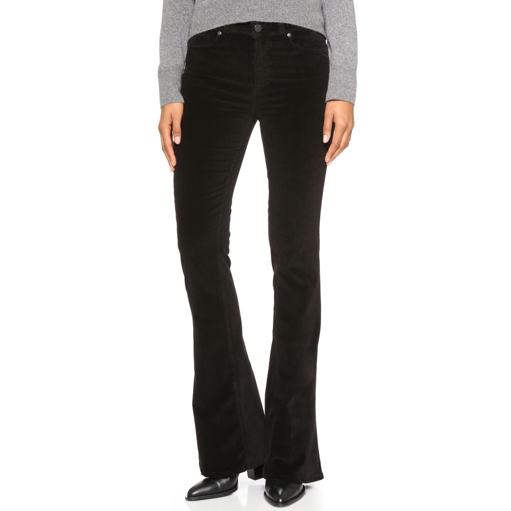 NWOT Paige Lou Lou flared black velvet pants